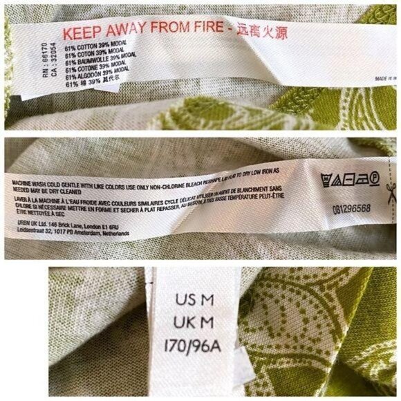 Anthropologie Mini Dress, Size M,‎ Green base, NWT - Picture 11 of 14